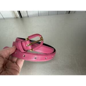 Vintage 80s JW Robinson's Pink Leather Belt Women's Medium Approx 28-32in